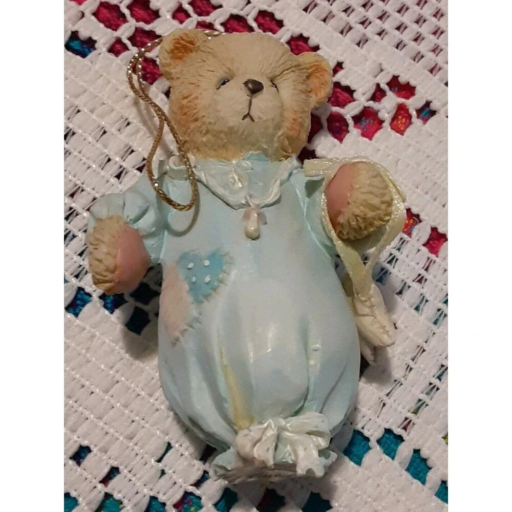 Cherished Teddies Enesco Baby Boy's First Christmas Ornament Dated 1993 in Box